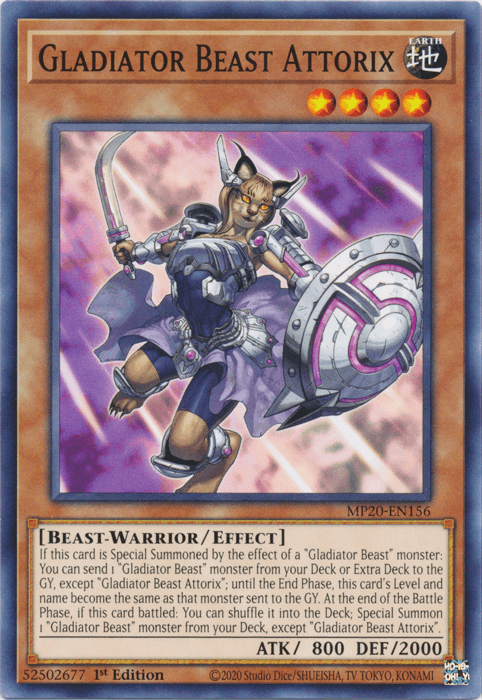 Gladiator Beast Attorix [MP20-EN156] Common - Josh's Cards