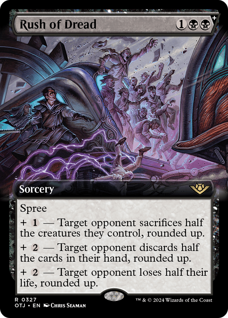 Rush of Dread (OTJ-327) - Outlaws of Thunder Junction: (Extended Art, spree) Foil