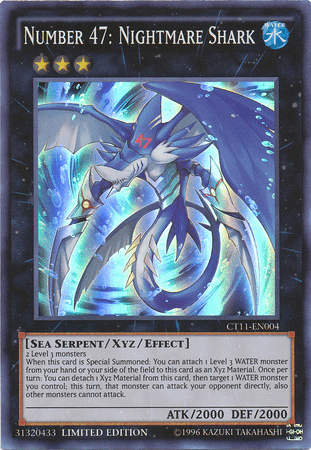 Number 47: Nightmare Shark [CT11-EN004] Super Rare - Josh's Cards