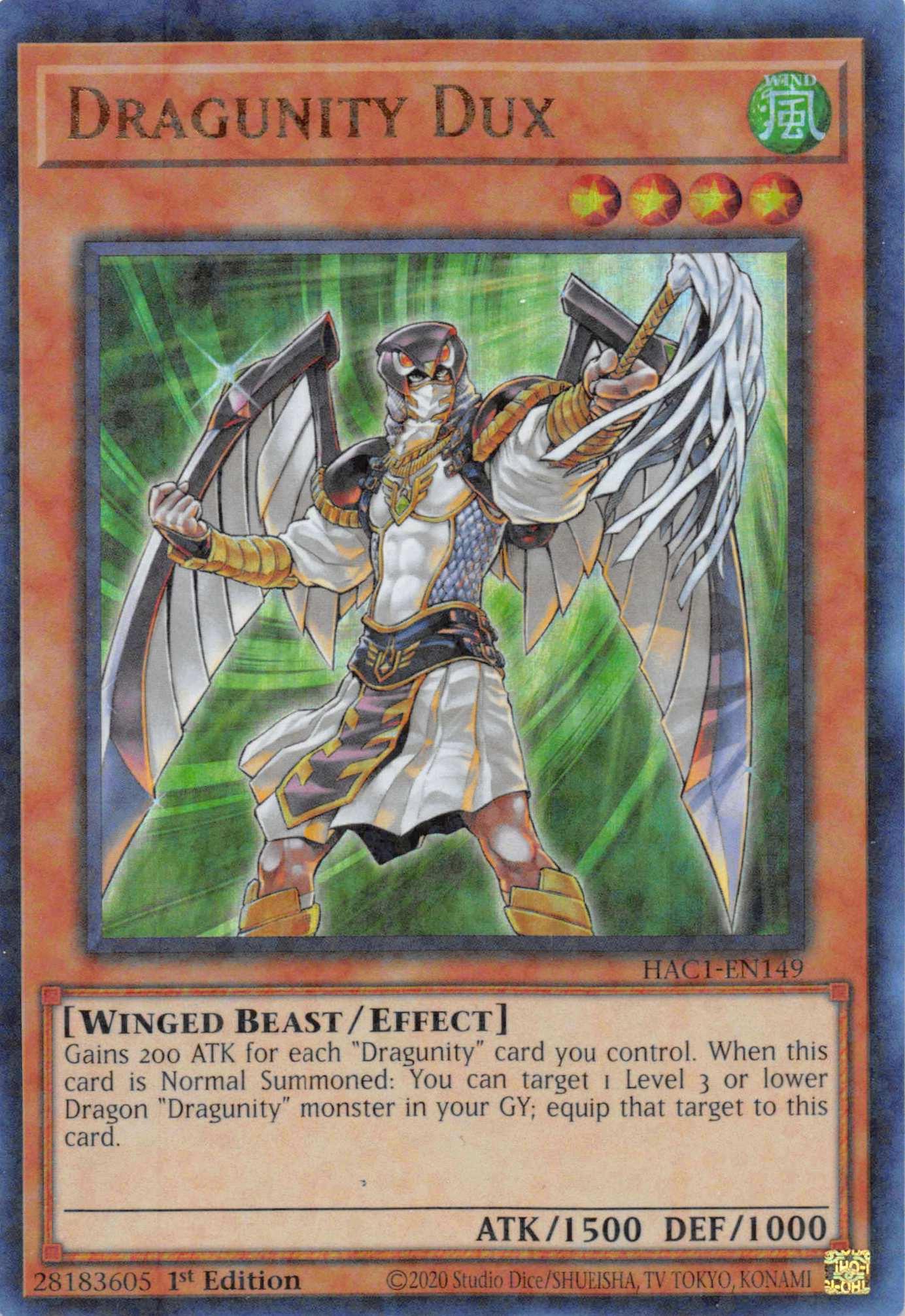 Dragunity Dux (Duel Terminal) [HAC1-EN149] Parallel Rare - Josh's Cards