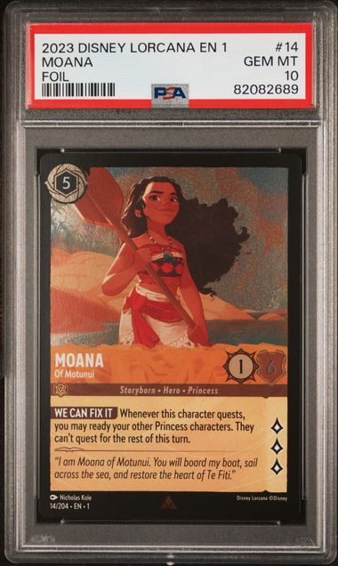 Lorcana: Moana Foil Chapter One 14/204 PSA 10