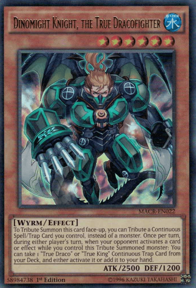 Dinomight Knight, the True Dracofighter [MACR-EN022] Ultra Rare - Josh's Cards