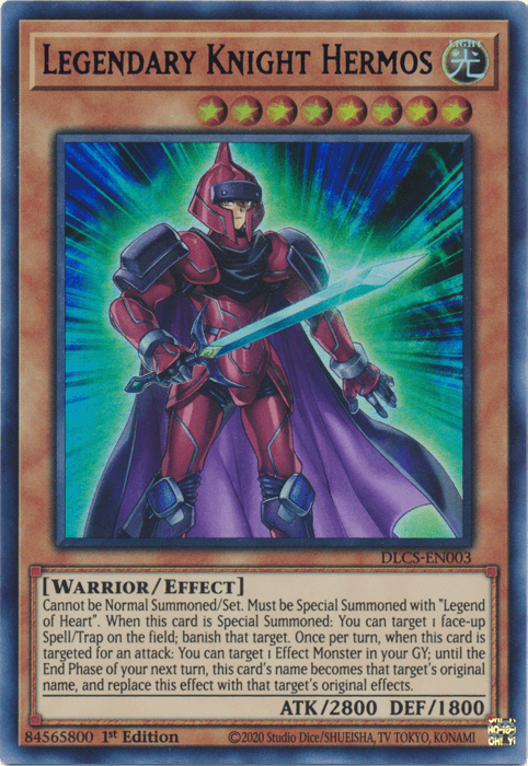 Legendary Knight Hermos (Purple) [DLCS-EN003] Ultra Rare - Josh's Cards