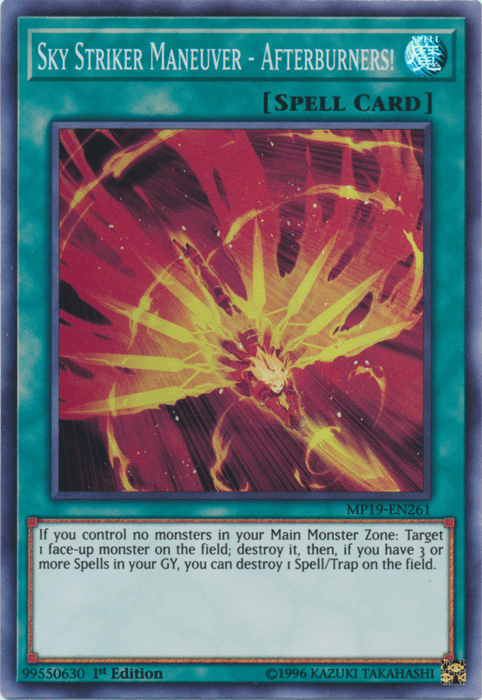 Sky Striker Maneuver - Afterburners! [MP19-EN261] Super Rare - Josh's Cards