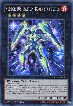Number 105: Battlin' Boxer Star Cestus [MP14-EN028] Super Rare - Josh's Cards