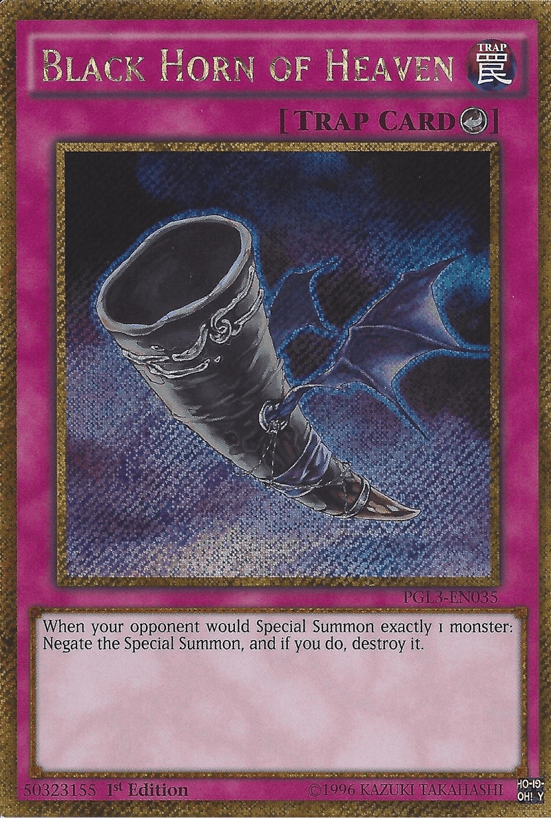 Black Horn of Heaven [PGL3-EN035] Gold Secret Rare - Josh's Cards