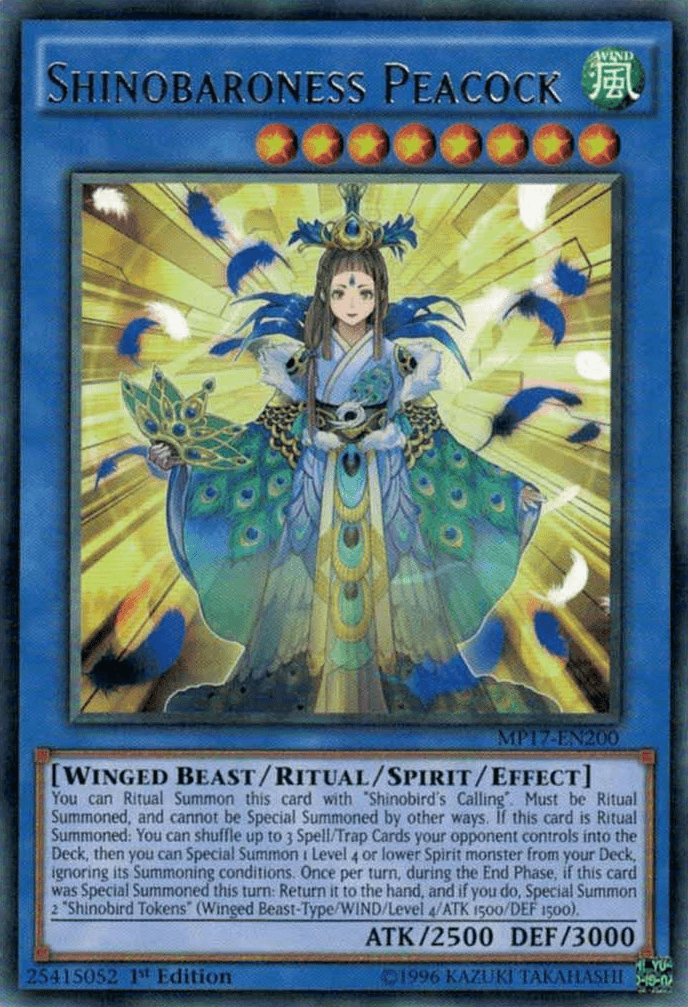Shinobaroness Peacock [MP17-EN200] Rare - Josh's Cards