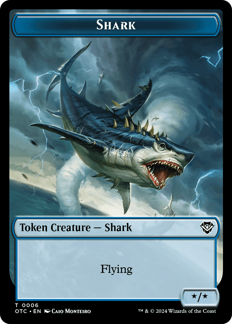 Ape // Shark Double-Sided Token [Outlaws of Thunder Junction Commander Tokens] - Josh's Cards