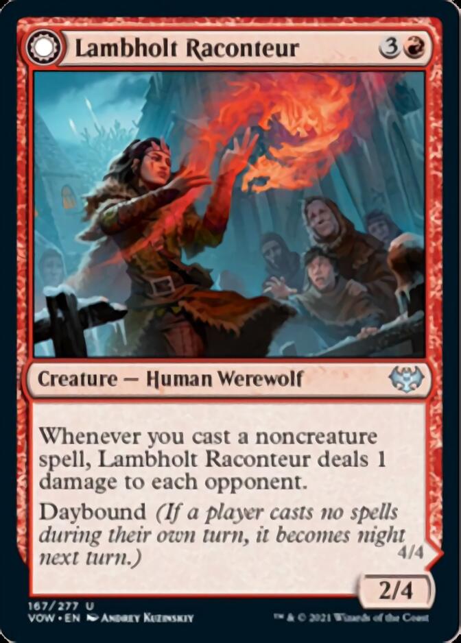 Lambholt Raconteur // Lambholt Ravager (VOW-167) - Innistrad: Crimson Vow: (Double Faced Transform) Foil
