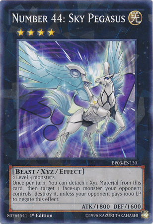 Number 44: Sky Pegasus [BP03-EN130] Shatterfoil Rare - Josh's Cards