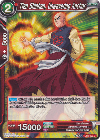 Tien Shinhan, Unwavering Anchor (DB2-003) [Divine Multiverse] Parallel Foil
