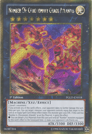 Number C6: Chronomaly Chaos Atlandis [PGLD-EN018] Gold Secret Rare - Josh's Cards