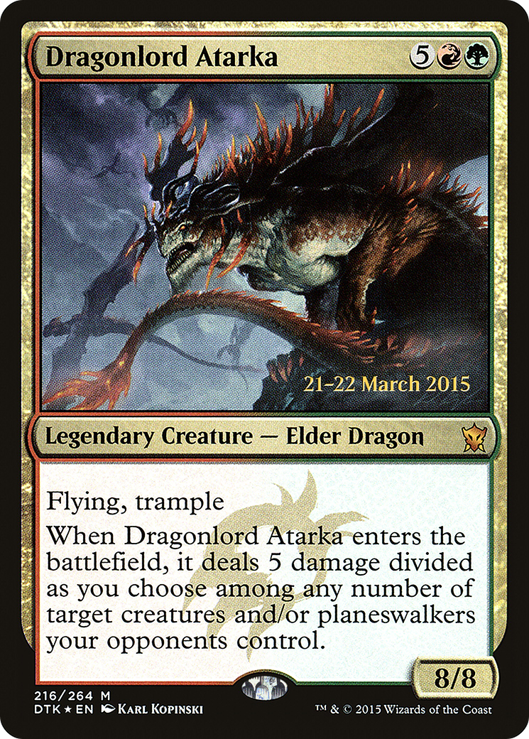 Dragonlord Atarka (PRE-216S) - Dragons of Tarkir Promos Foil