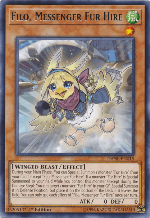 Filo, Messenger Fur Hire [DANE-EN015] Rare - Josh's Cards