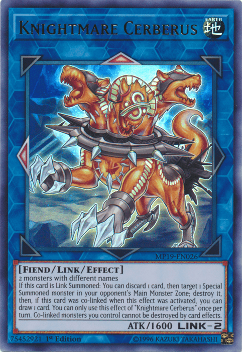 Knightmare Cerberus [MP19-EN026] Ultra Rare - Josh's Cards