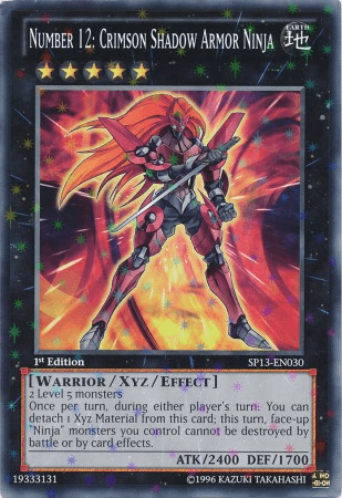 Number 12: Crimson Shadow Armor Ninja [SP13-EN030] Starfoil Rare - Josh's Cards