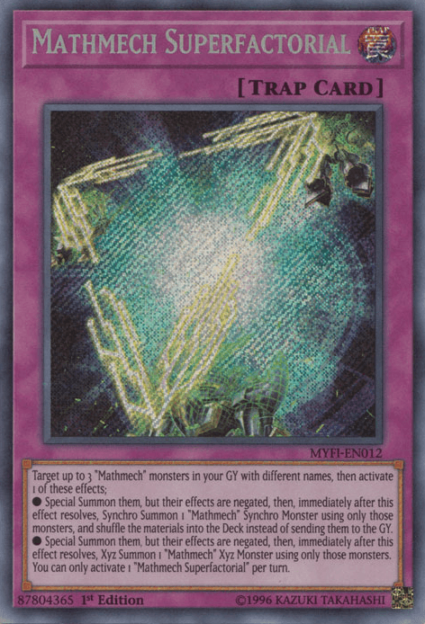 Mathmech Superfactorial [MYFI-EN012] Secret Rare - Josh's Cards