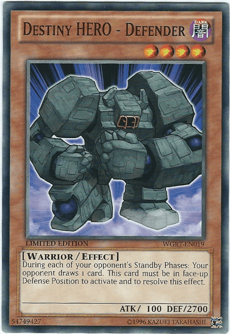 Destiny HERO - Defender [WGRT-EN019] Common - Josh's Cards
