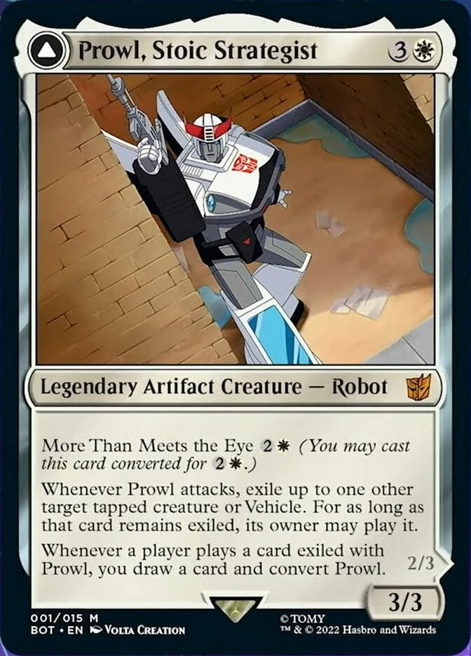 Prowl, Stoic Strategist // Prowl, Pursuit Vehicle (BOT-001) - Transformers: (convertdfc) Foil