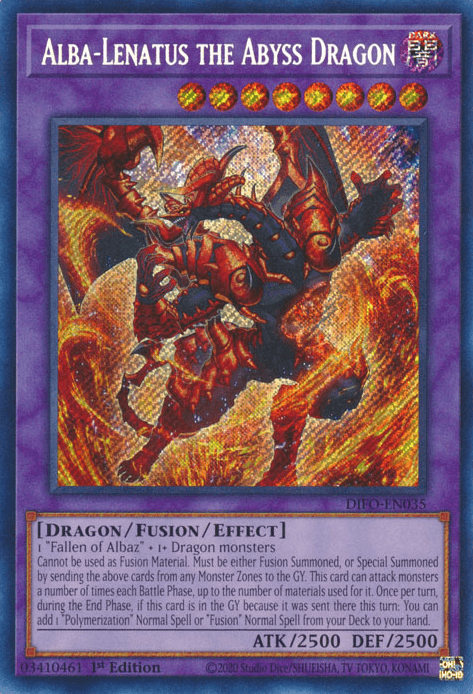 Alba-Lenatus the Abyss Dragon [DIFO-EN035] Secret Rare - Josh's Cards