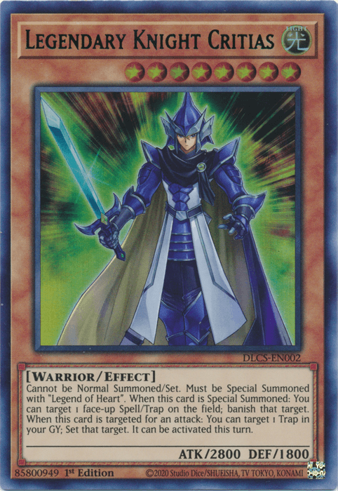 Legendary Knight Critias (Green) [DLCS-EN002] Ultra Rare - Josh's Cards