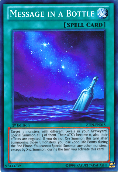 Message in a Bottle [ZTIN-EN015] Super Rare - Josh's Cards
