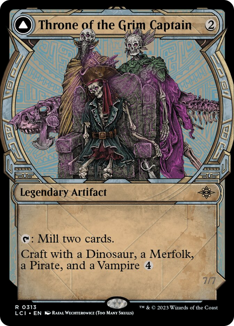 Throne of the Grim Captain // The Grim Captain (LCI-313) - The Lost Caverns of Ixalan: (Showcase) Foil