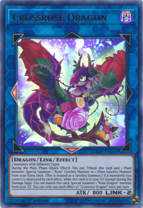 Crossrose Dragon [DUOV-EN015] Ultra Rare - Josh's Cards