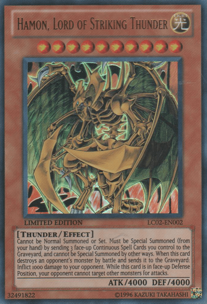 Hamon, Lord of Striking Thunder [LC02-EN002] Ultra Rare - Josh's Cards