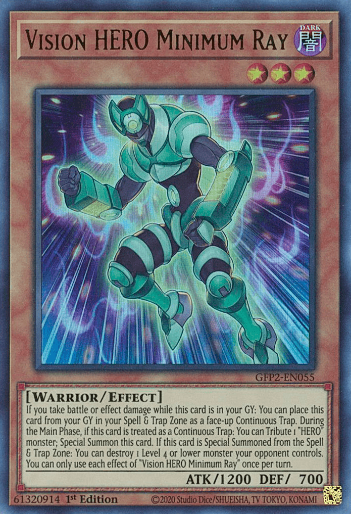 Vision HERO Minimum Ray [GFP2-EN055] Ultra Rare - Josh's Cards