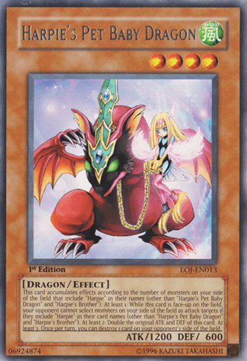 Harpie's Pet Baby Dragon [EOJ-EN013] Rare - Josh's Cards