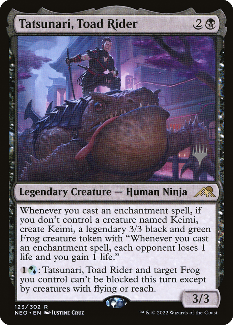 Tatsunari, Toad Rider (PPNEO-123P) - Kamigawa: Neon Dynasty Promos