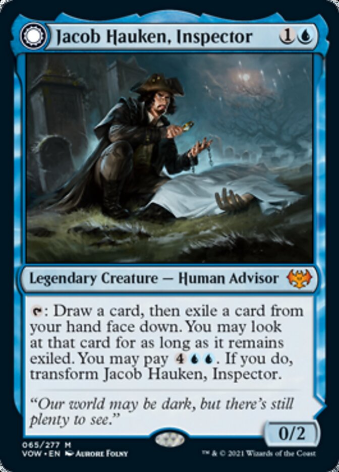 Jacob Hauken, Inspector // Hauken's Insight (VOW-065) - Innistrad: Crimson Vow: (Double Faced Transform) Foil