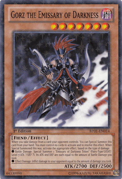 Gorz the Emissary of Darkness [BP01-EN014] Starfoil Rare - Josh's Cards