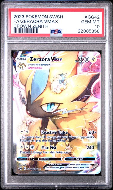 Zeraora Vmax #GG42 PSA 10
