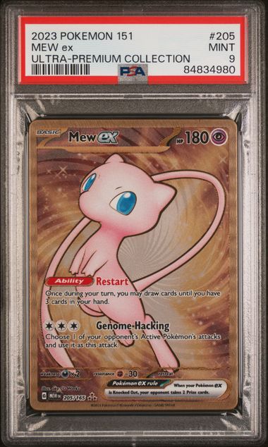 Mew ex Metal Card Promo 205/165 PSA 9