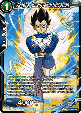 Vegeta, Energy Fortification (Uncommon) (BT13-040) [Supreme Rivalry] Parallel Foil