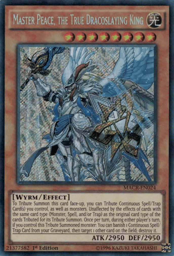 Master Peace, the True Dracoslaying King [MACR-EN024] Secret Rare - Josh's Cards