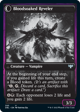 Restless Bloodseeker // Bloodsoaked Reveler (DBL-395) - Innistrad: Double Feature: (Double Faced Transform) Foil