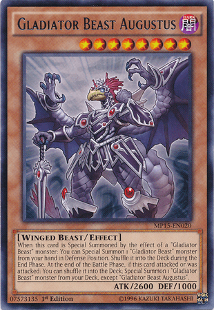 Gladiator Beast Augustus [MP15-EN020] Rare - Josh's Cards