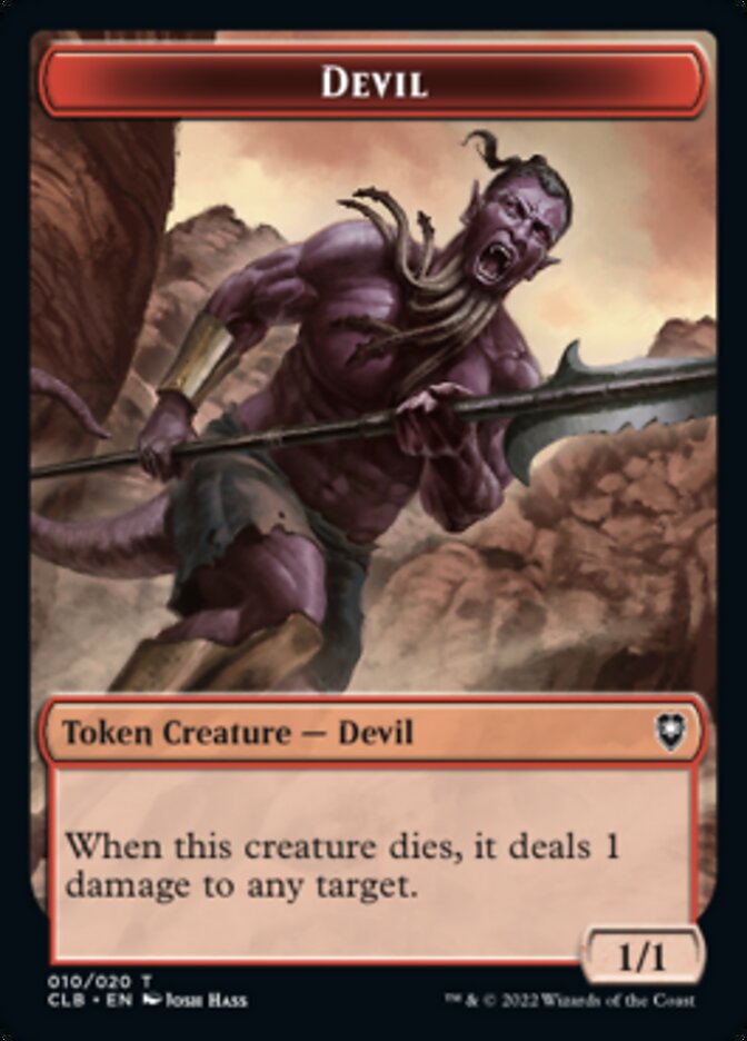 Treasure // Devil Double-Sided Token [Commander Legends: Battle for Baldur's Gate Tokens] Foil