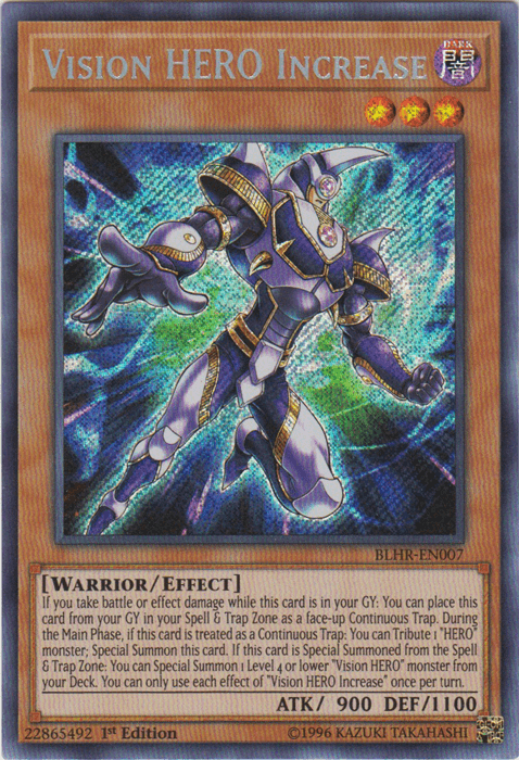 Vision Hero Increase [BLHR-EN007] Secret Rare - Josh's Cards