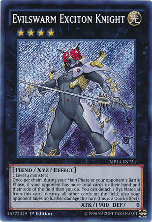 Evilswarm Exciton Knight [MP14-EN224] Secret Rare - Josh's Cards