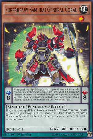 Superheavy Samurai General Coral [BOSH-EN011] Common - Josh's Cards