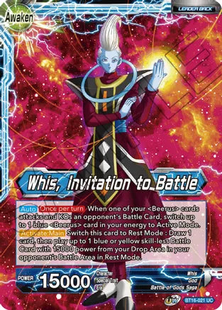 Whis // Whis, Invitation to Battle (BT16-021) [Realm of the Gods] Parallel Foil