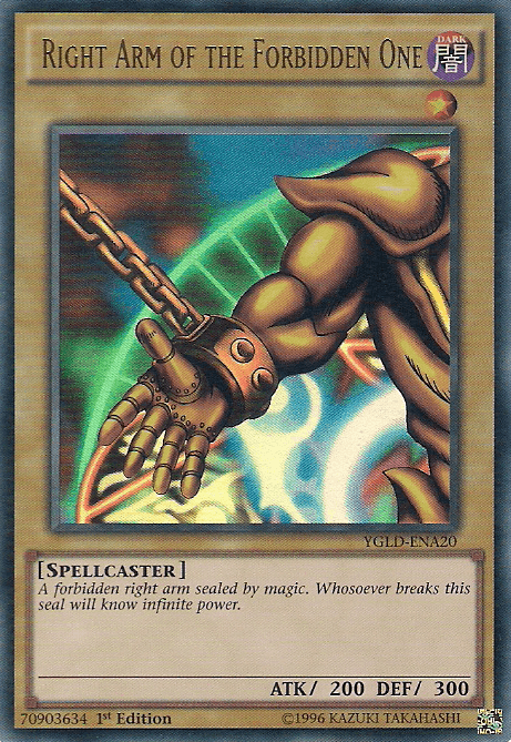 Right Arm of the Forbidden One [YGLD-ENA20] Ultra Rare - Josh's Cards