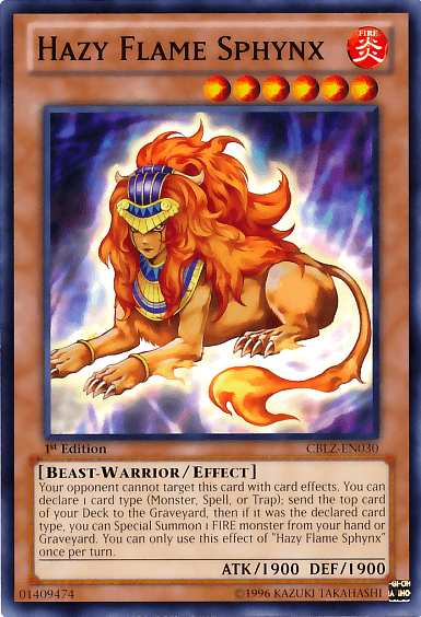 Hazy Flame Sphynx [CBLZ-EN030] Common - Josh's Cards