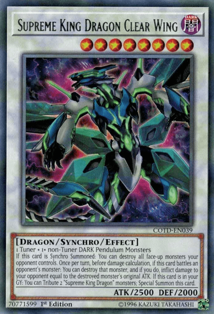 Supreme King Dragon Clear Wing [COTD-EN039] Rare - Josh's Cards