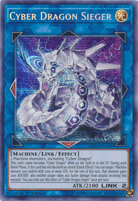 Cyber Dragon Sieger [MP19-EN108] Prismatic Secret Rare - Josh's Cards