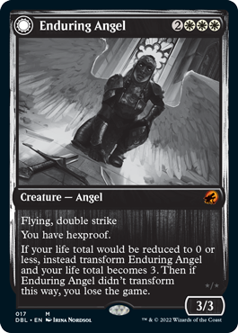Enduring Angel // Angelic Enforcer (DBL-017) - Innistrad: Double Feature: (Double Faced Transform) Foil